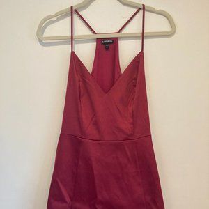 Express Red Faux-Leather Dress